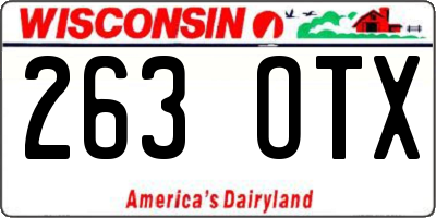 WI license plate 263OTX