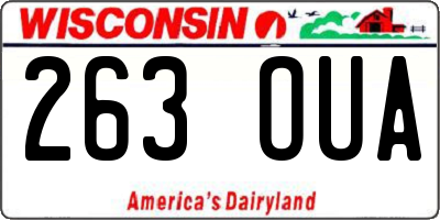 WI license plate 263OUA