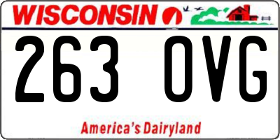 WI license plate 263OVG