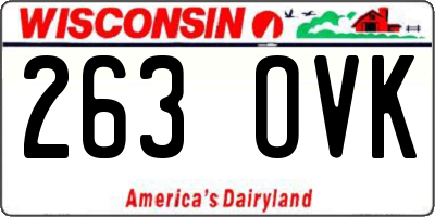 WI license plate 263OVK