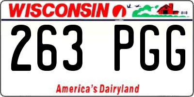 WI license plate 263PGG