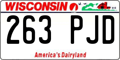 WI license plate 263PJD
