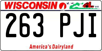 WI license plate 263PJI