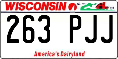 WI license plate 263PJJ
