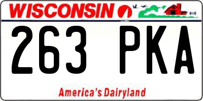 WI license plate 263PKA