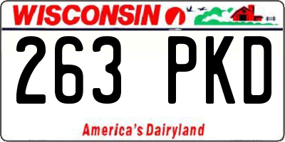 WI license plate 263PKD