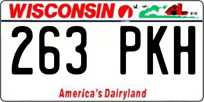 WI license plate 263PKH