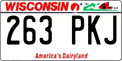 WI license plate 263PKJ