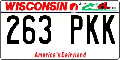 WI license plate 263PKK