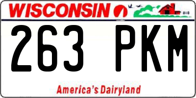 WI license plate 263PKM