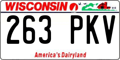 WI license plate 263PKV