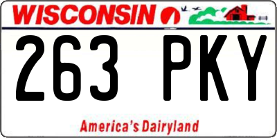 WI license plate 263PKY