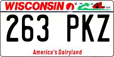 WI license plate 263PKZ
