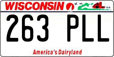 WI license plate 263PLL