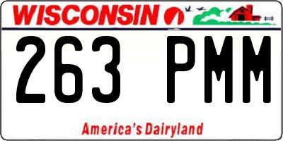 WI license plate 263PMM