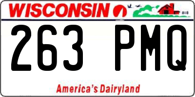 WI license plate 263PMQ
