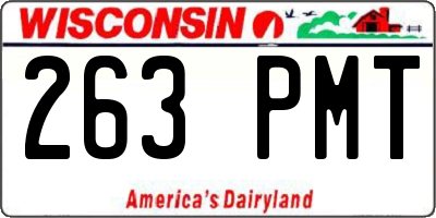 WI license plate 263PMT
