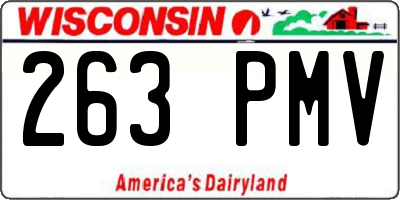 WI license plate 263PMV