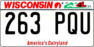 WI license plate 263PQU