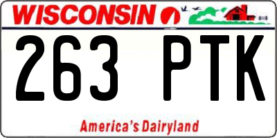 WI license plate 263PTK