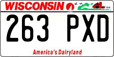 WI license plate 263PXD