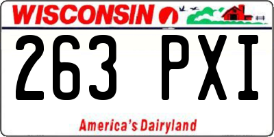 WI license plate 263PXI