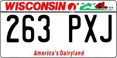 WI license plate 263PXJ