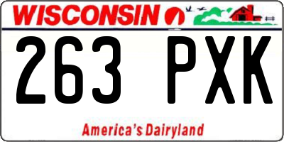 WI license plate 263PXK
