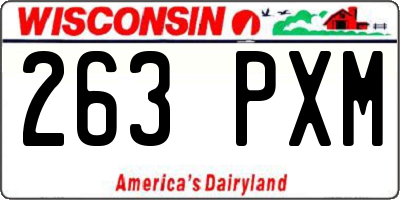 WI license plate 263PXM