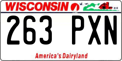 WI license plate 263PXN
