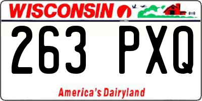 WI license plate 263PXQ