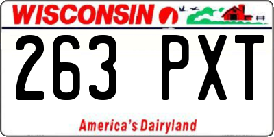 WI license plate 263PXT
