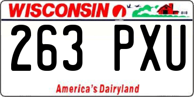 WI license plate 263PXU