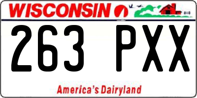 WI license plate 263PXX