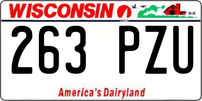 WI license plate 263PZU