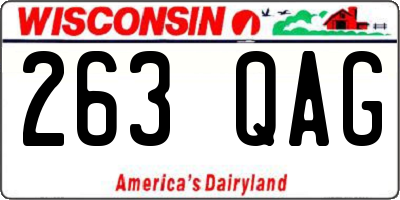 WI license plate 263QAG