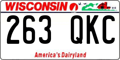 WI license plate 263QKC