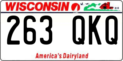 WI license plate 263QKQ