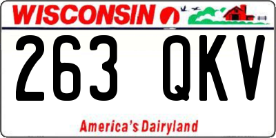 WI license plate 263QKV