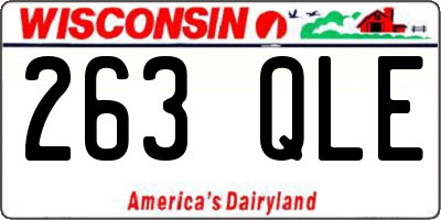 WI license plate 263QLE