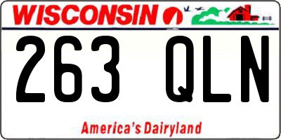 WI license plate 263QLN