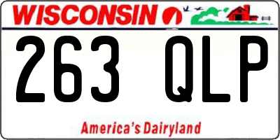 WI license plate 263QLP