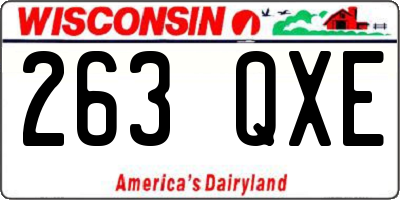 WI license plate 263QXE