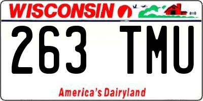 WI license plate 263TMU