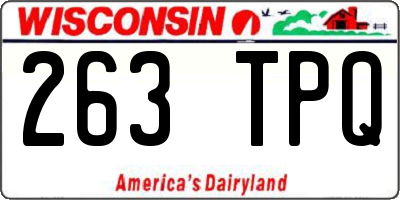 WI license plate 263TPQ