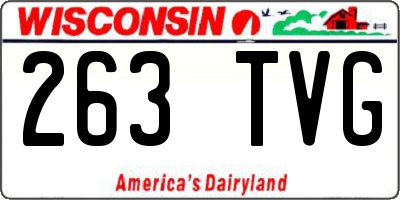 WI license plate 263TVG