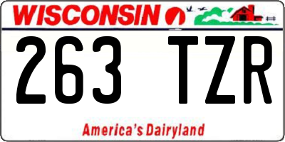 WI license plate 263TZR