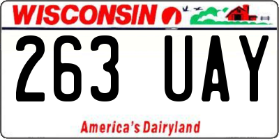 WI license plate 263UAY