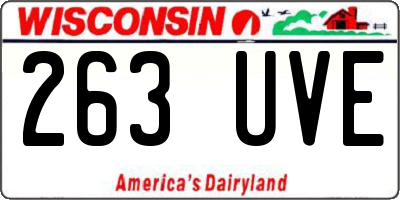 WI license plate 263UVE