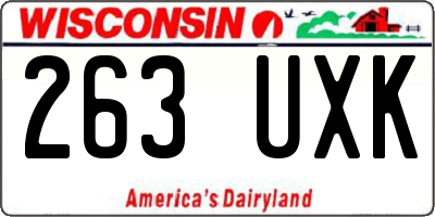 WI license plate 263UXK